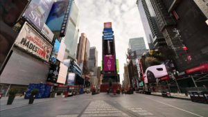 La siempre populosa Times Square, durante el confinamiento en Nueva York
