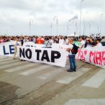 Manifestazione contro gasdotto Tap a Melendugno