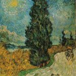 B120 – Van Gogh, Strada con Cipressi e Notte Stellata , 12-15 Maggio 1890 (ultimo quadro prima di Auvrers)