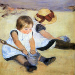 B30 – Mary Stevenson Cassat, Bambine sulla Spiaggia, 1884-85 (costa spagnola e non normanna)