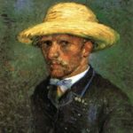 B55 – 12 – Autoritratto con Cappello Giallo, Marzo-Aprile 1887 (adesso attribuito nel 2011 a Theo)