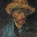 B63 – 19 – Vincent Van Gogh, Autoritratto con Pipa e Cappello di Paglia, Estate 1887, a Parigi