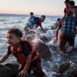 Greece. Syrian refugees arrive on Lesbos