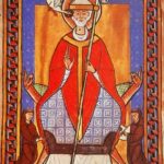 50 – Miniatore di Douai, San Gregorio Magno, (dal Manoscritto contenente l’Estratto delle Opere del prelato), 1166