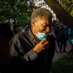 An African American Male protester is visibly upset while chanting near the White House in Washington DC (Obi Onyeador, Unsplash)