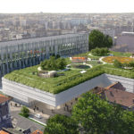 Il giardino terapeutico sulla copertura del nuovo edificio (dal sito policlinico.mi.it)